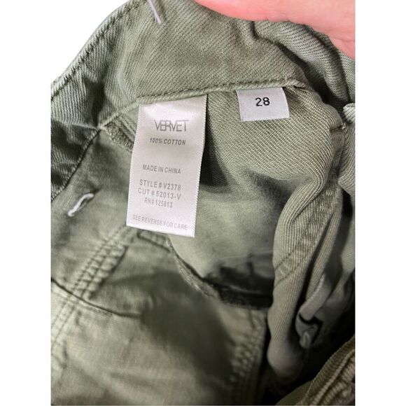 Vervet Green Straight Leg Raw‎ Hem Pants Size 28 - Picture 9 of 9